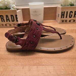 Ariat Verge Leather Sandals Crimson Womens Size 8.5